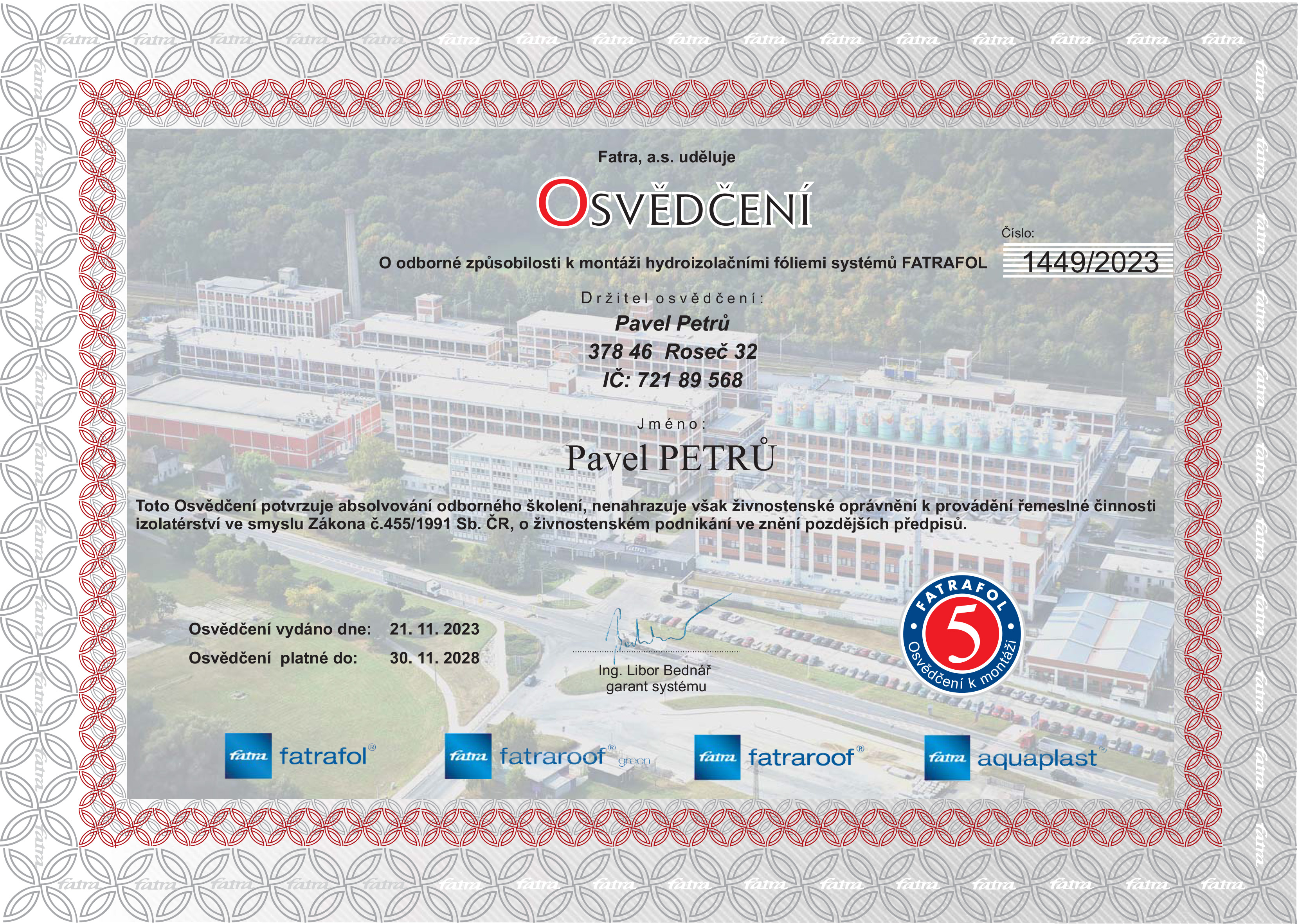Certifikát